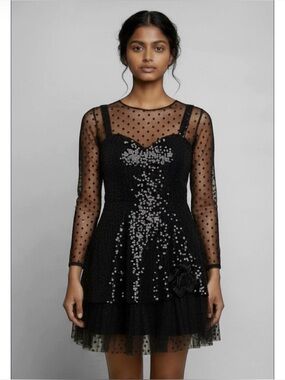 Lillie Rubin Rare Vintage Sequin Mini Party Dress